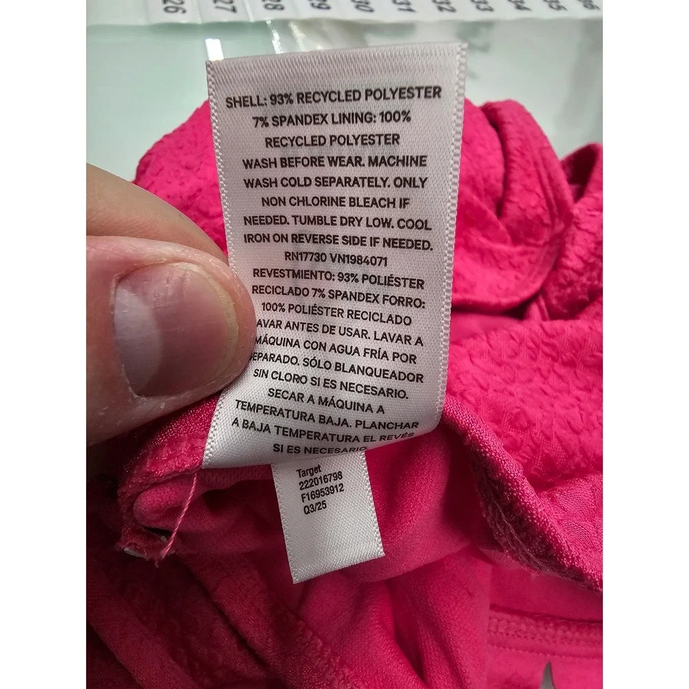Art Class Girls One Shoulder Cutout Swimsuit Pink Polyester Blend Size XL Plus